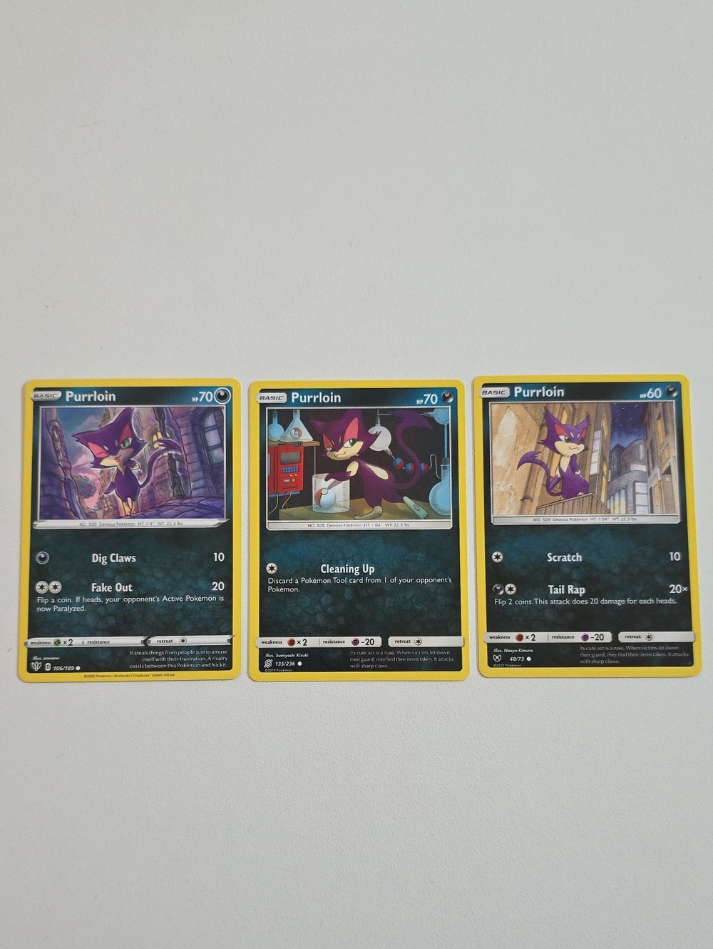 Pokemon Purrloin Cards